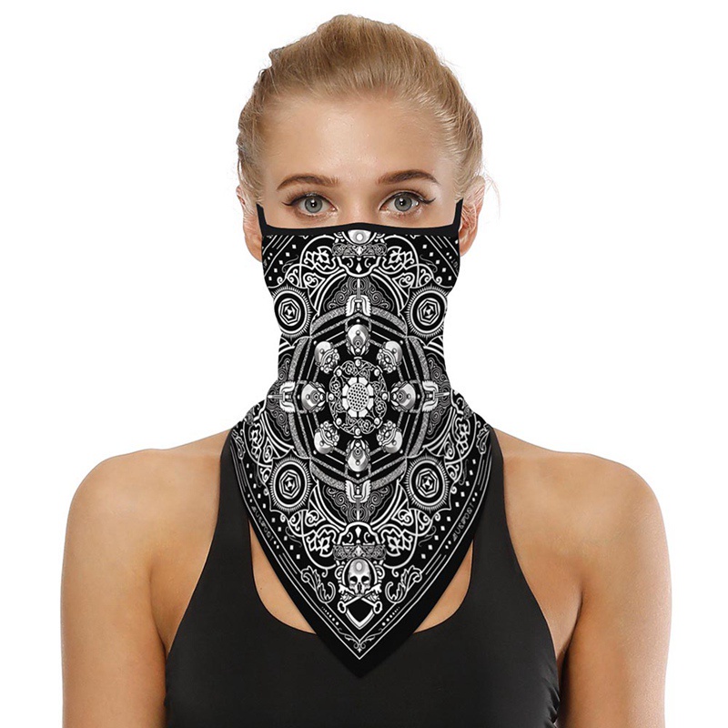 Khăn che mặt bandana chống gió/ chống bụi bằng vải thun lạnh cho đi xe mô tô/ đạp xe đạp