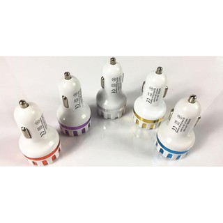 TẨU SẠC 2.1A, 2 CỔNG USB CHO Ô TÔ & XE SCOOTER