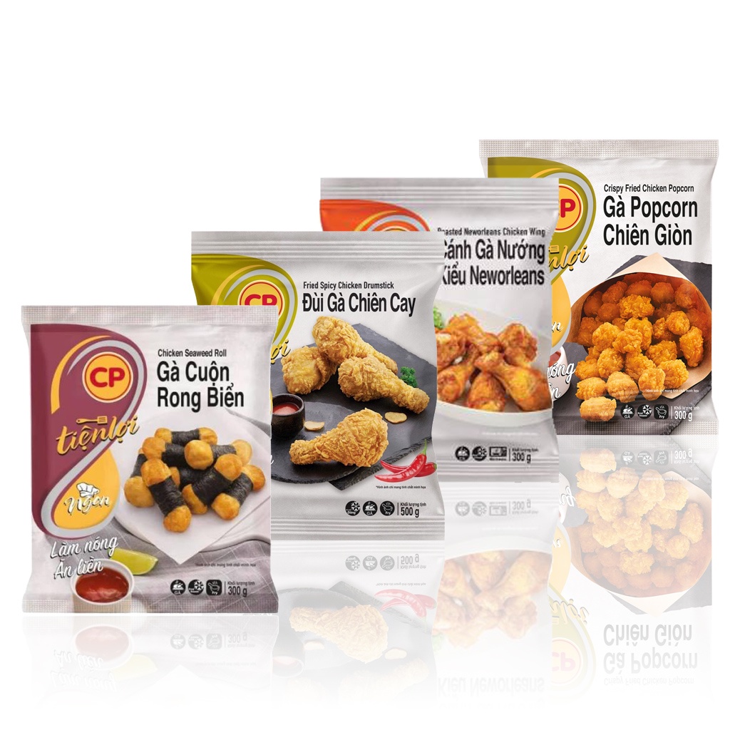 Gà Chiên Giòn CP Tiện Lợi Làm Nóng Ăn Liền Nhiều Vị