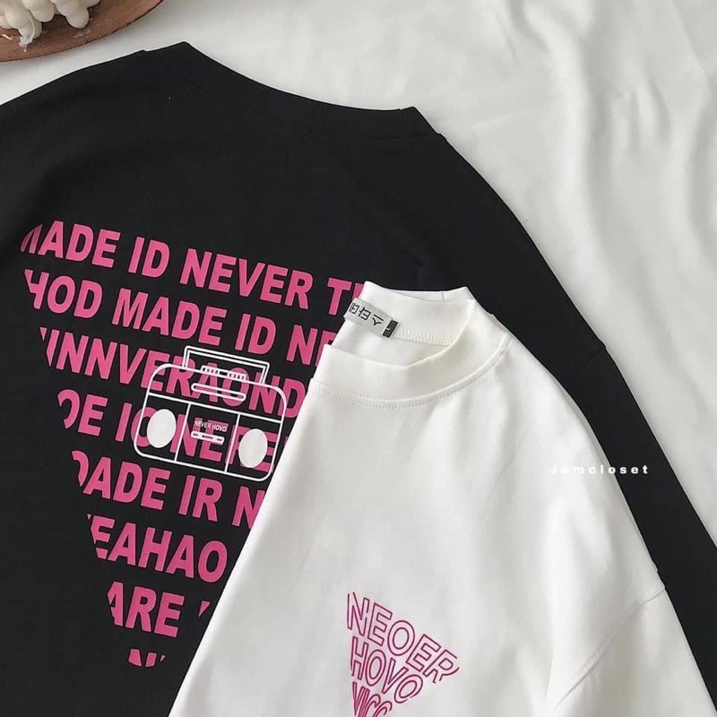 Áo phông made id never in hai mặt TT11
