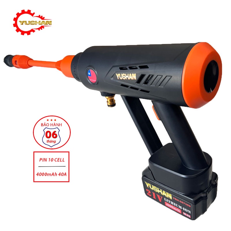Máy Rửa Xe Dùng Pin 21v Yushan YSH-40075,Màn Hình Cảm Ứng Chỉnh 3 Chế Độ,Hiện Thị Pin,Động Cơ 775