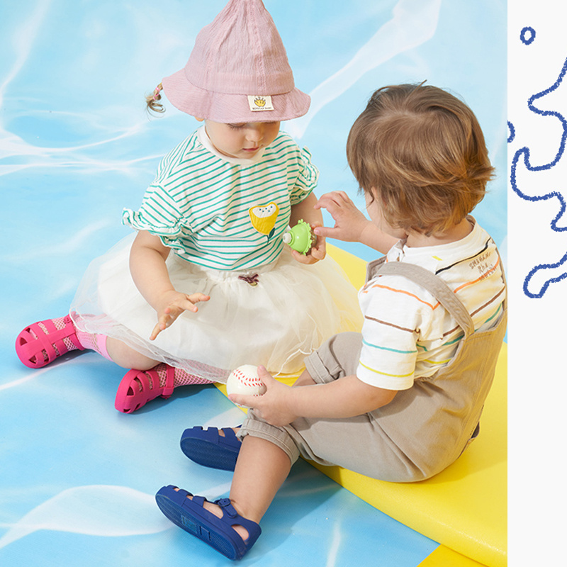 Xăng đan AYUER màu trơn chất liệu EVA nhẹ xinh xắn dành cho trẻ em từ 1-6 tuổi