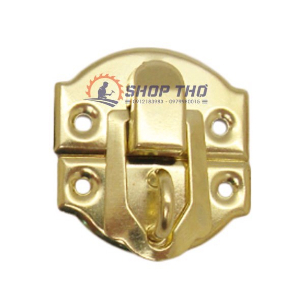 Khóa hộp giả cổ A008 màu vàng và màu đồng lắp hộp gỗ