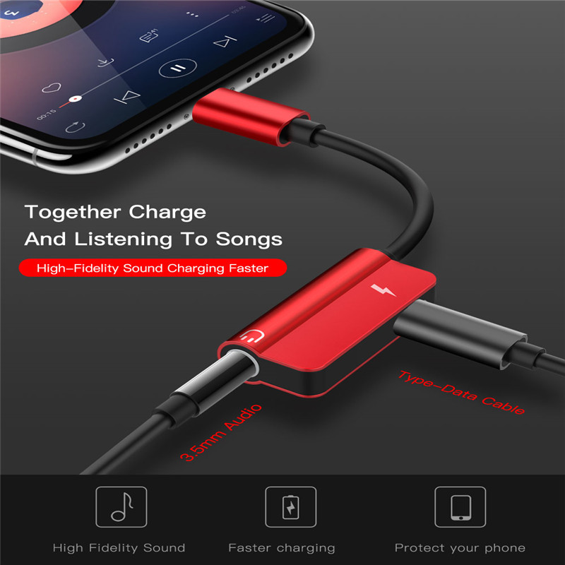 Cáp chuyển đổi 2 trong 1 từ Usb C sang cổng 3.5mm + type c tiện dụng