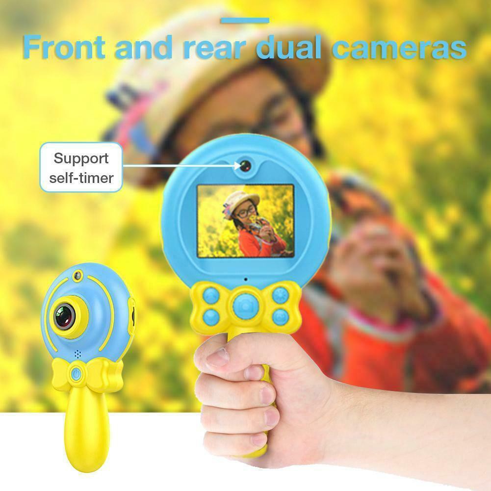 Children's Digital Camera Double Lens Video Recording Magic Wand Pink Blue