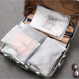 COMBO 10 Túi ZIP Lụa Mờ Có Khoá Kéo Đựng Đồ Tiện Dụng