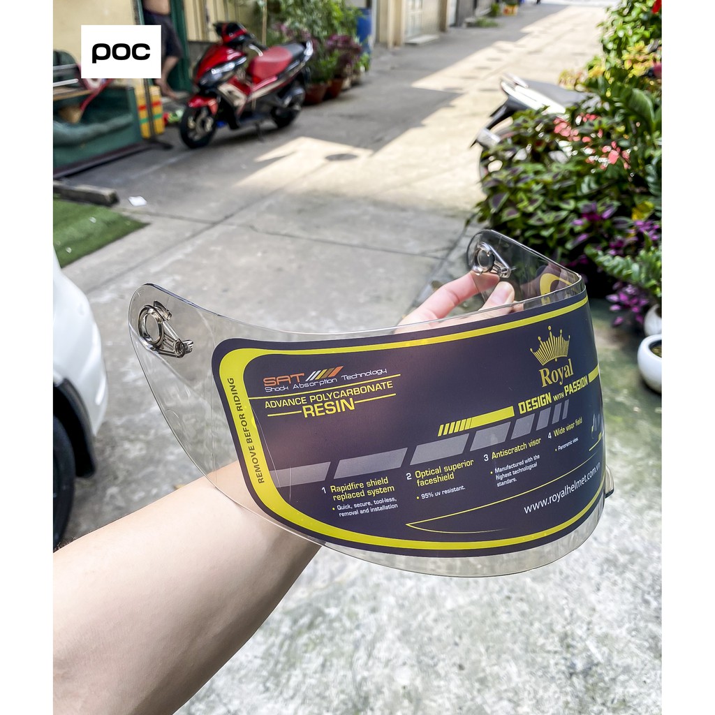 KÍNH KHÓI GẮN MŨ BẢO HIỂM ROC 03, ROYAL M138, ROC 05, ROYAL M179, ROYAL M168