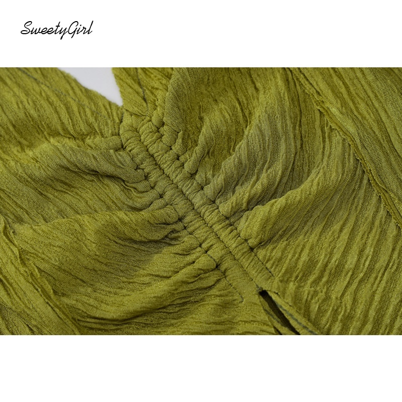 Áo Croptop Sát Nách Cổ Chữ V Màu Sắc Trơn Thiết Kế Quyến Rũ Cho Nữ