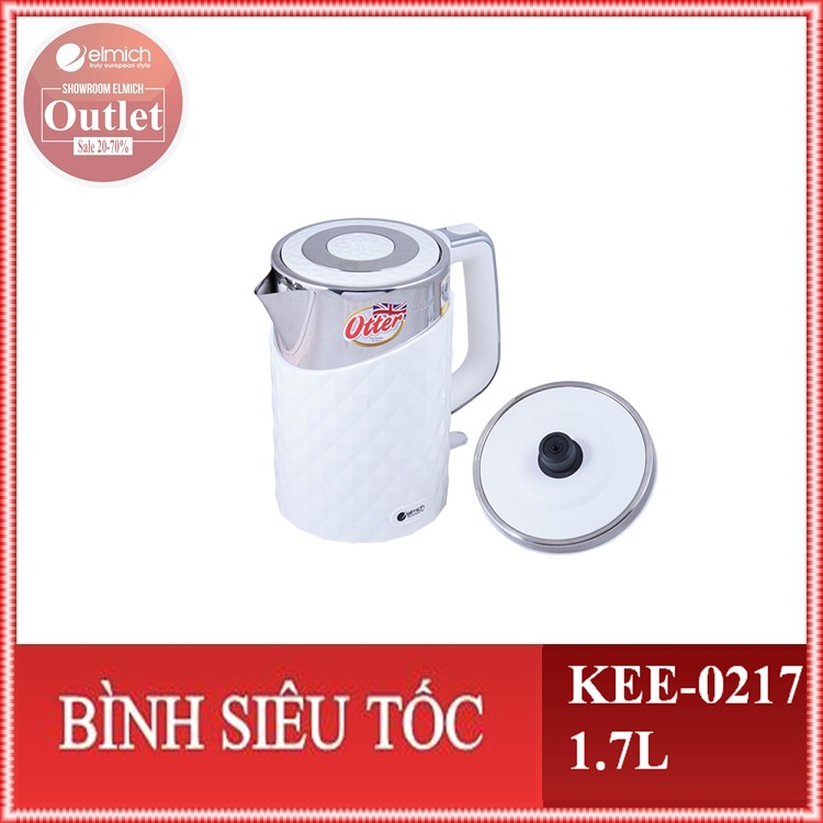 Ấm Siêu Tốc 2 Lớp Inox 304 Elmich EL0217 1.7L