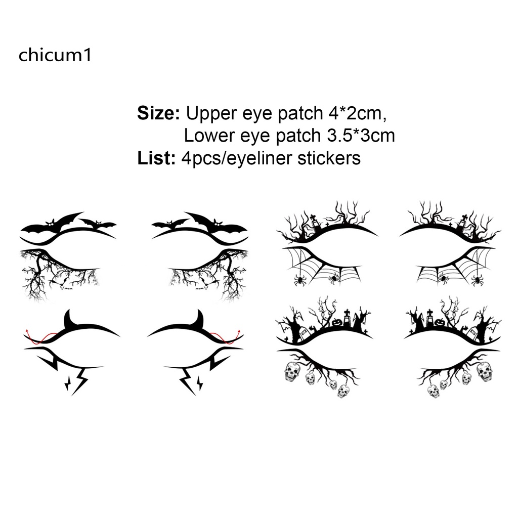 Miếng dán kẻ mắt màu đen thoải mái dùng hóa trang Halloween
 | BigBuy360 - bigbuy360.vn