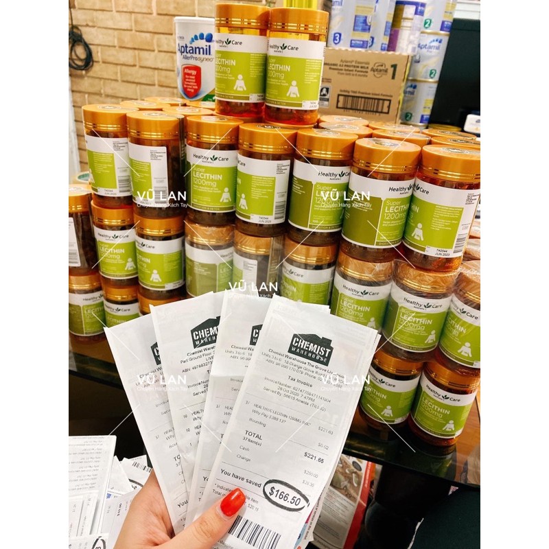 Mầm đậu nành Healthy Care Super Lecithin 100v đẹp da, đào thải độc tố gan, cân bằng nội tiết tố