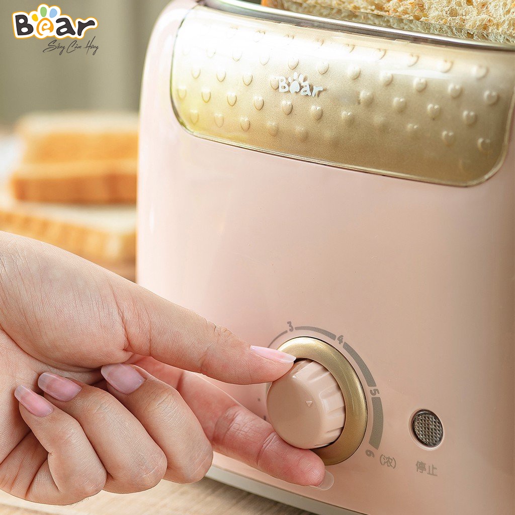 Máy Nướng Bánh Mì Sandwich Bear 6 Mức Điều Chỉnh Tích Hợp Chức Năng Nướng Hẹn Giờ Tự Động DSL-601