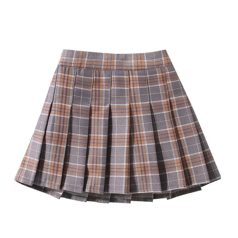 Chân Váy Xếp Ly Họa Tiết Caro Xinh Xắn Cho Bé Gái