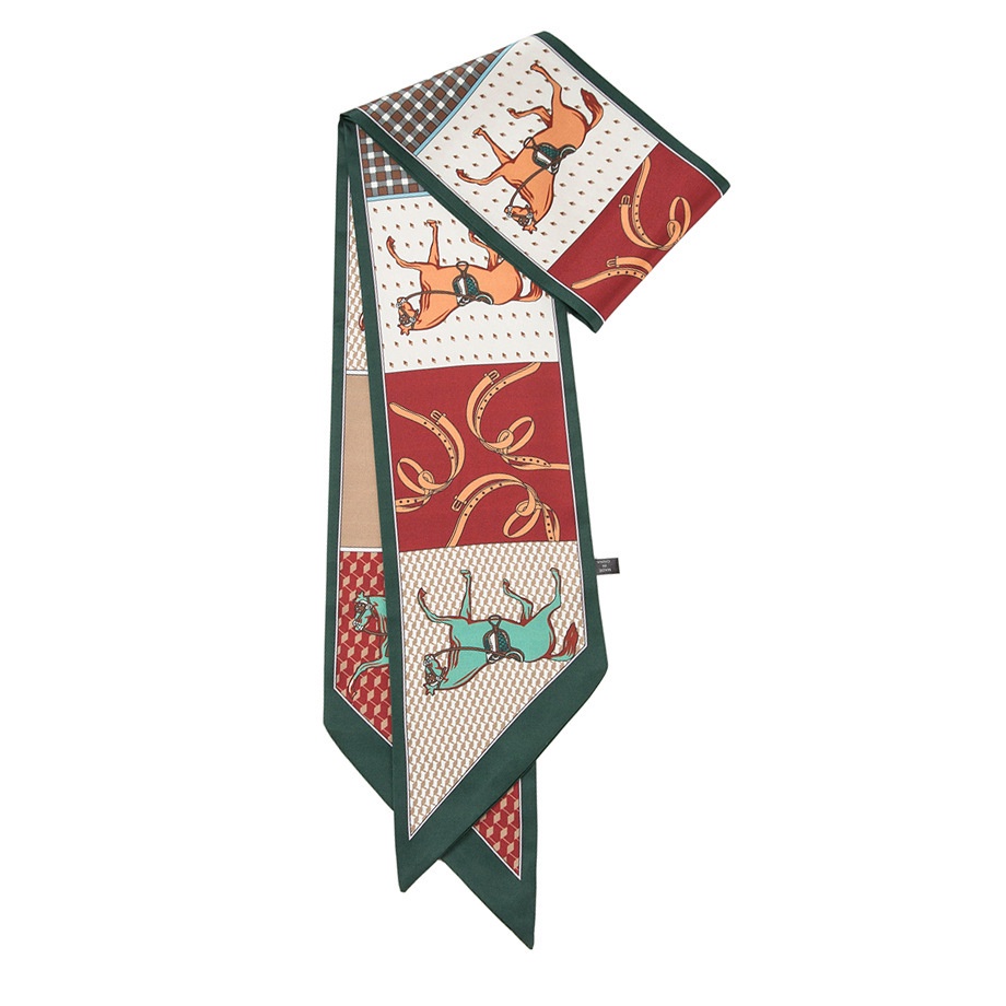 Hàng Mới Về [Hàng Mới Về] Khăn Quàng Cổ Lụa Dài Thắt Nơ Phong Cách Âu Mỹ Cổ Điển