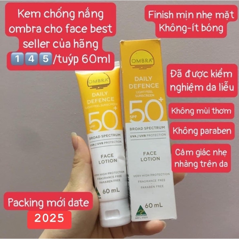 KEM SIÊU CHỐNG NẮNG CHUYÊN NGHIỆP OMBRA SPF50+