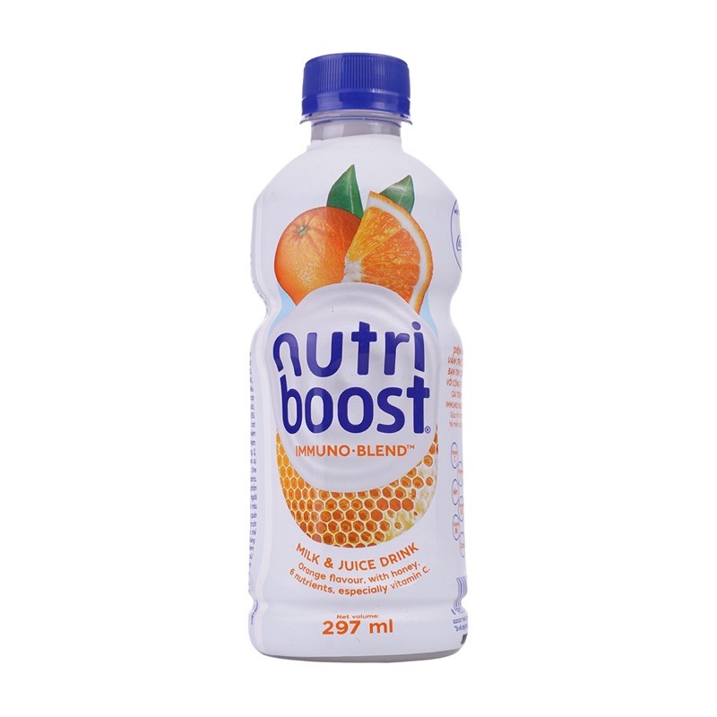 1 lóc 6 chai Sữa Trái Cây Nutri boost cam/dâu 297ml