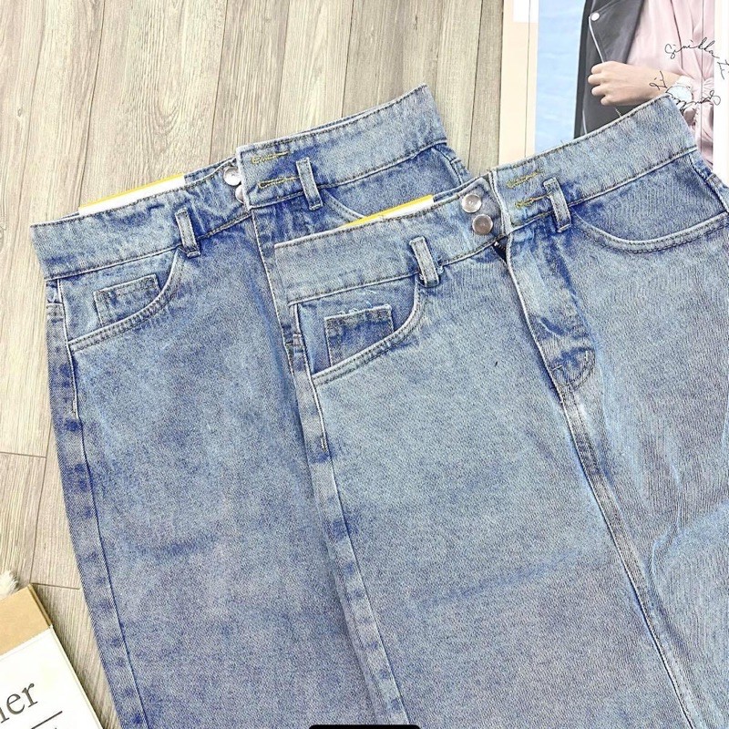 set váy jeans