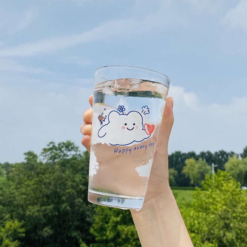 Cốc Ly Thủy Tinh Set 5 Món Đám Mây Love Cloud Đáng Yêu