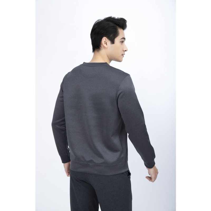 Áo thu đông nam Aristino dòng cao cấp dày ấm from rộng bo viền cổ và tay áo  ASW006W1