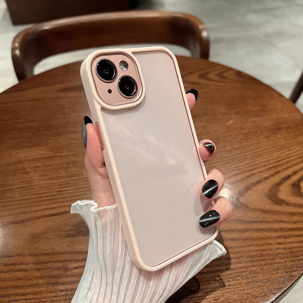 Ốp Điện Thoại Cứng Trong Suốt Chống Sốc Kiểu Dáng Sang Trọng Cho iPhone 14 13 12 11 Pro Max