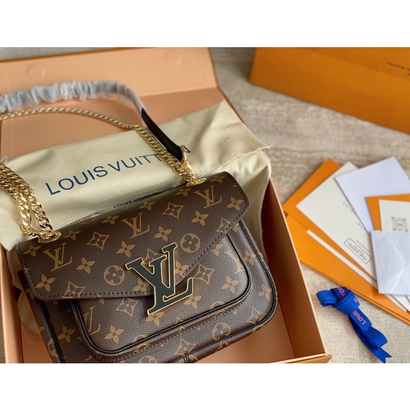 Túi đeo vai nữ hai dây LOuis Vuitton LV da thật nhập khẩu hàng cao cấp