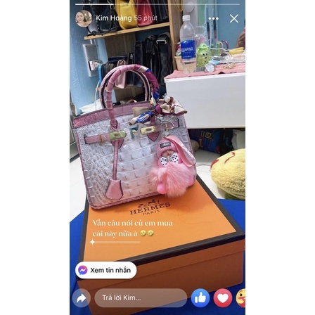 MM18380 TÚI XÁCH HM bikin size 25 SIÊU ĐẸP tặng kèm khăn quấn túi