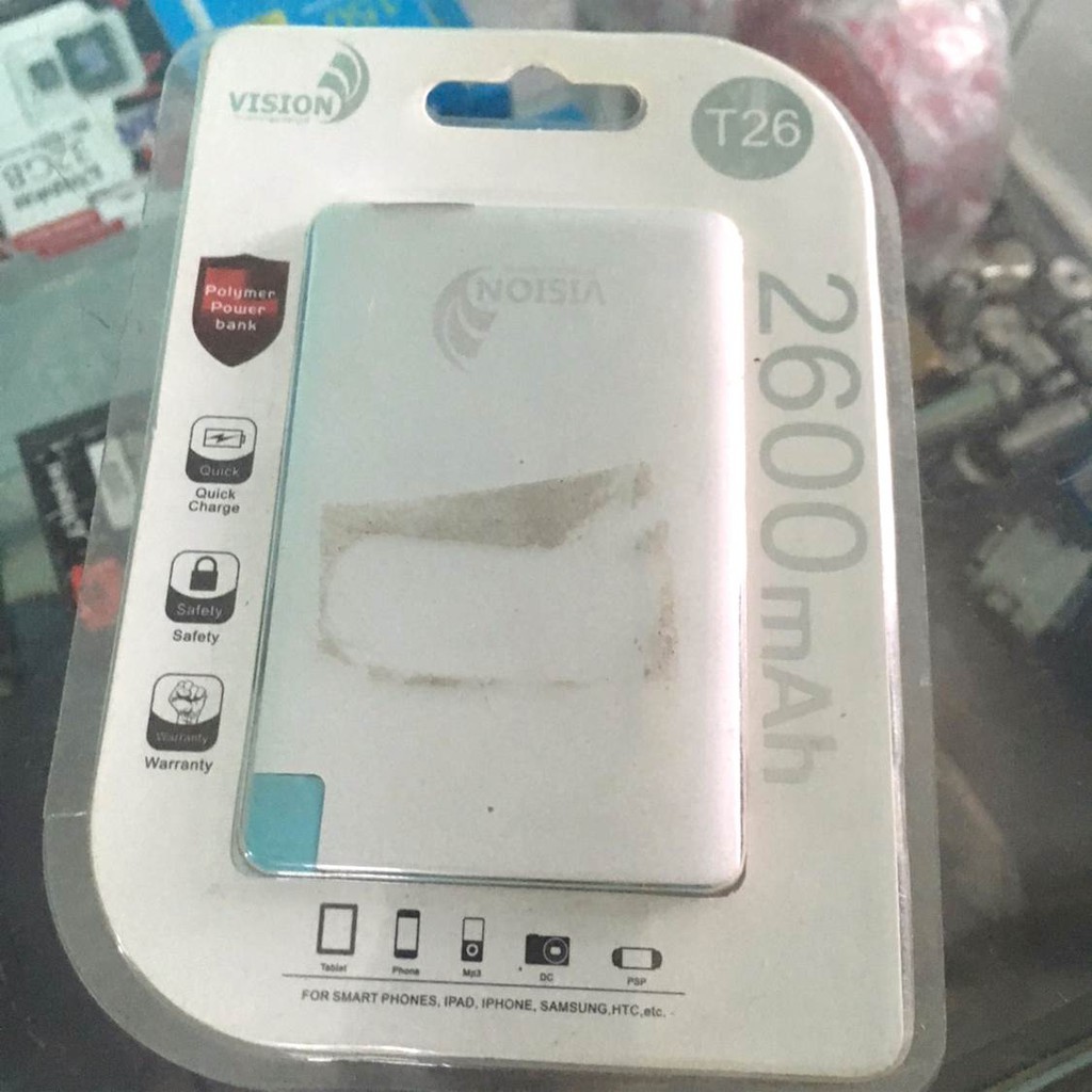 Thanh lý Pin sạc Dự Phòng đa năng Vision 2600Mah - Mới, Hàng trưng bày, trôi BH