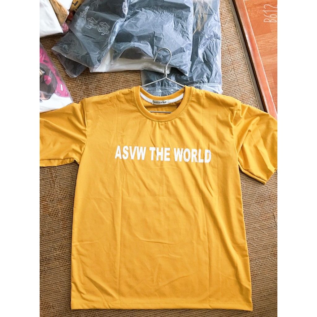 [FreeShip50K] Áo Thun Đôi Nam Nữ ASW   Tặng Kèm Gương Mini Siêu Xinh