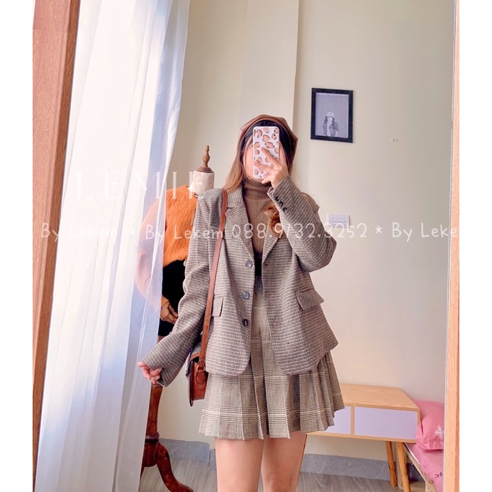 Áo Khoác Blazer Khoác Dạ Hàn Quốc K18 Hàng 2 Lớp Đủ Màu Đủ Size Lekemqc