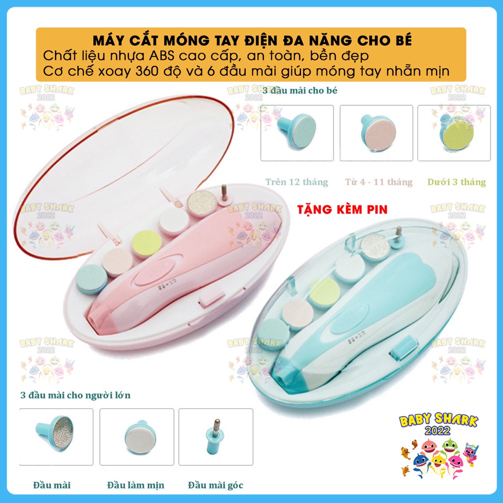 Máy cắt móng tay điện đa năng cho bé [Tặng kèm 2 pin AA]