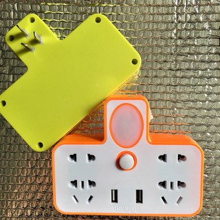 Ổ Điện Đa Năng 4 Chui 2 Cổng USB Có Đèn