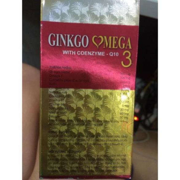 [Khuyến Mại] Viên Uống Bổ Não Ginkgo Omega 3 Coenzym Q10 100 viên. [Quà tặng của shop kèm theo]