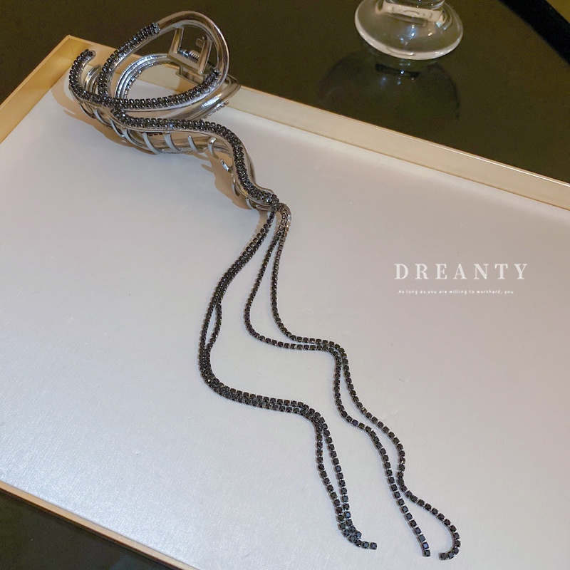 Kẹp Tóc Tua Rua Hình Cá Mập Đính Kim Cương Giả Thời Trang Cho Nữ