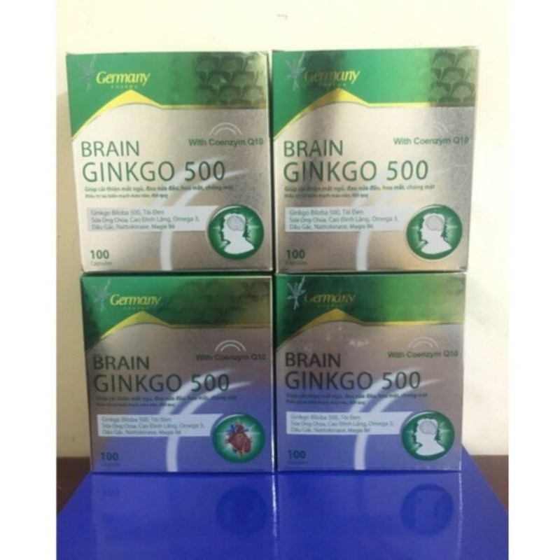 BRAIN Ginkgo 500 Giúp hoạt huyết, tăng cường lưu thông máu hộp 100 viên chính hãng | BigBuy360 - bigbuy360.vn
