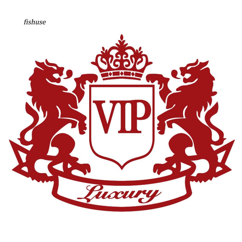Đề can dán trang trí xe ô tô dạng đôi sư tử chữ VIP | BigBuy360 - bigbuy360.vn