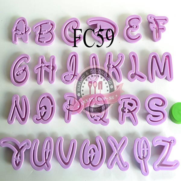FC59 BỘ KHUÔN CẮT CHỮ FONT DISNEY