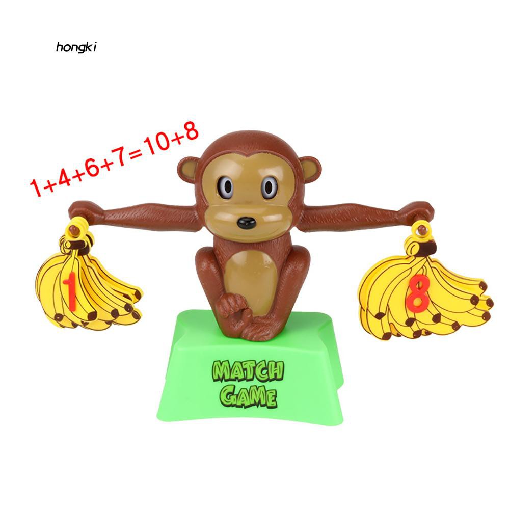 Bộ đồ chơi cân bằng hình chú khỉ cầm chuối cho bé quan sát tư duy