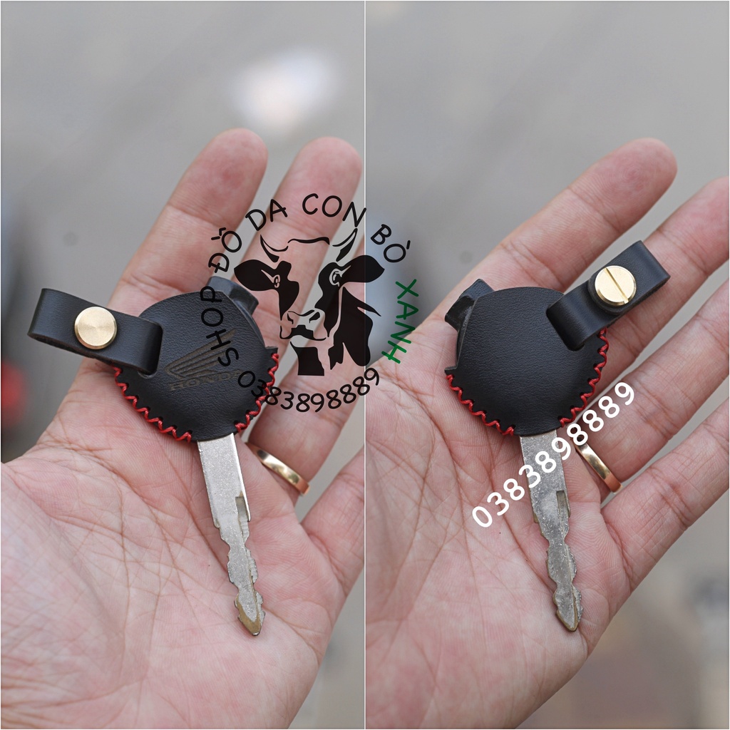 Bao Da Chìa Khóa cơ Honda Airblade, SH, SH Mode, PCX, Click, Lead, Vision, Vario, Wave, Future, Blade handmade da thật