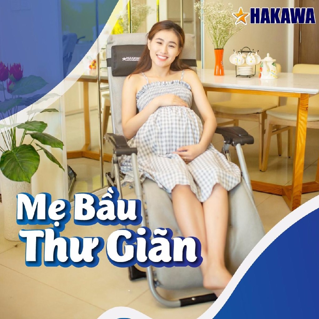 Ghế xếp thư giãn HAKAWA -[Tặng đệm ghế nằm cao cấp, tặng luôn khay đựng ly & gối]-Ghế xếp vải bố có khung thép không gỉ