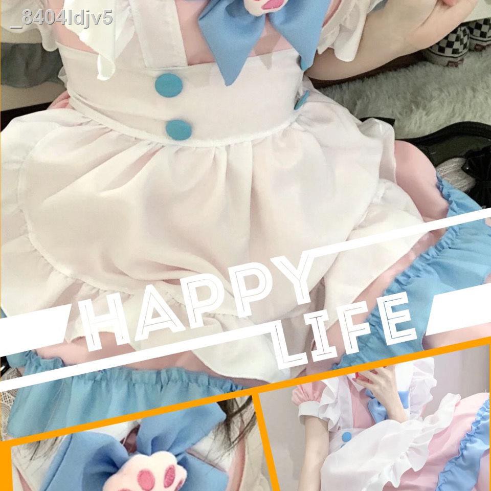 váy đầm dáng xoèchân váy tennis✶◎Trang phục hầu gái màu hồng mới siêu dễ thương cosplay Lolita hàng ngày bộ v