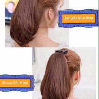 Tóc giả cột ngắn cúp đuôi