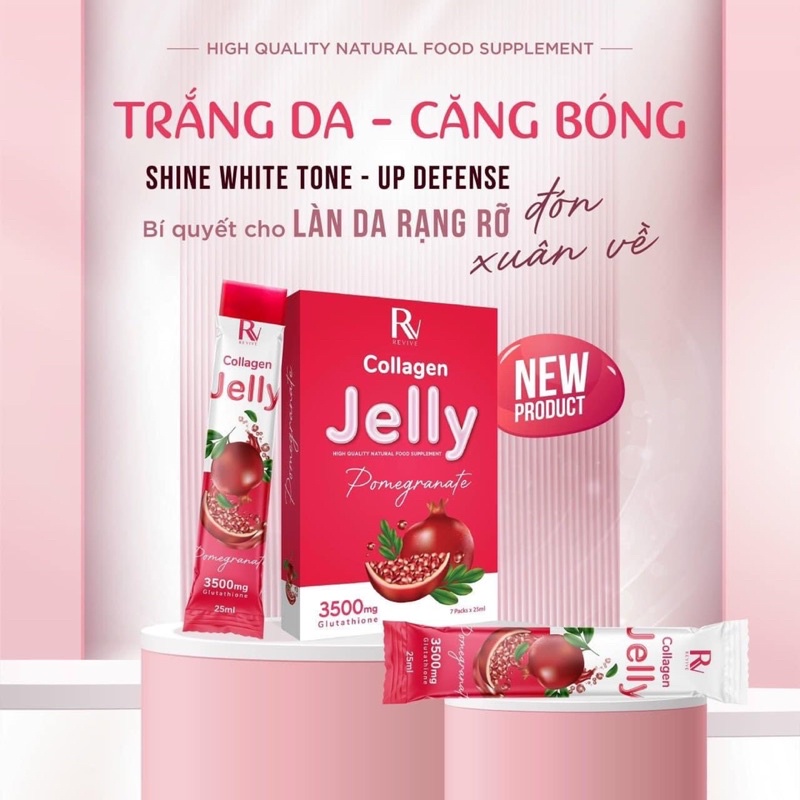 THẠCH JELLY collagen trắng da hồng hào Thuỵ Sĩ chính hãng