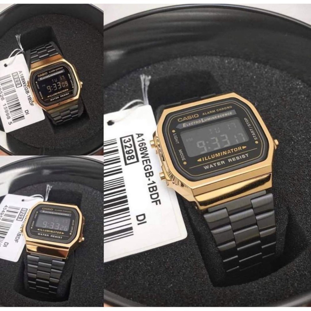 [HOT 2021]Đồng hồ Nam CASIO A168  classic cực đẹp, tinh tế, phong cách thời trang-full box thiếc chính hãng