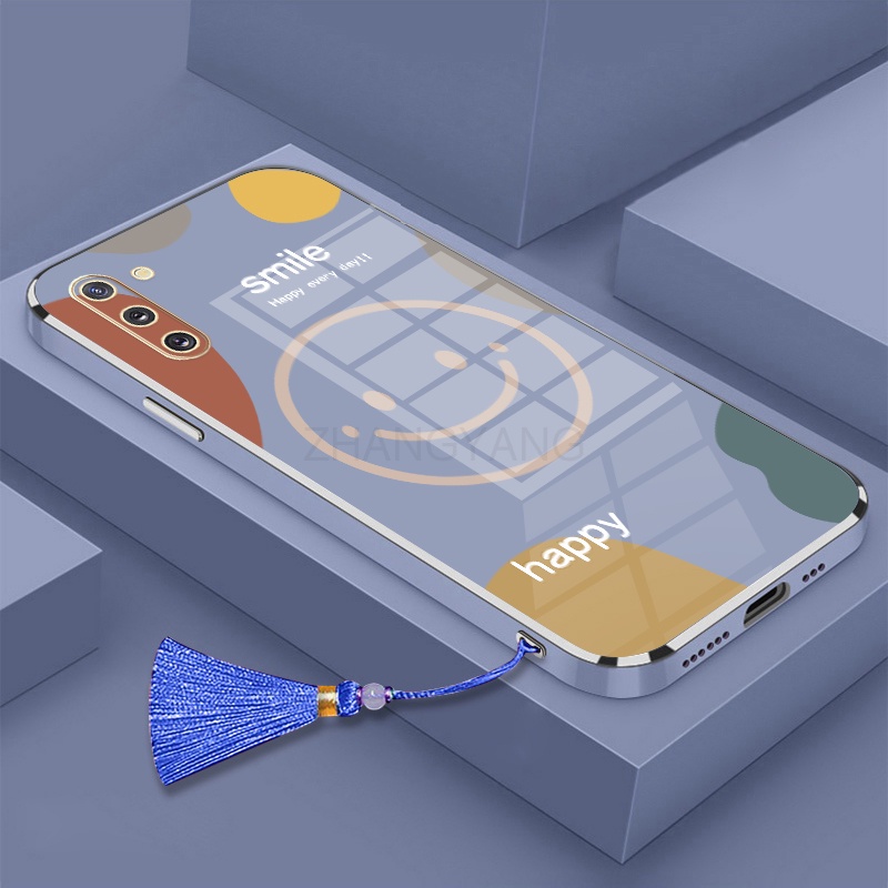 Ốp Điện Thoại TPU silicone Mạ Điện Hình Mặt Cười Kèm Dây Đeo Cho Samsung note 10 Samsung note 10 pro