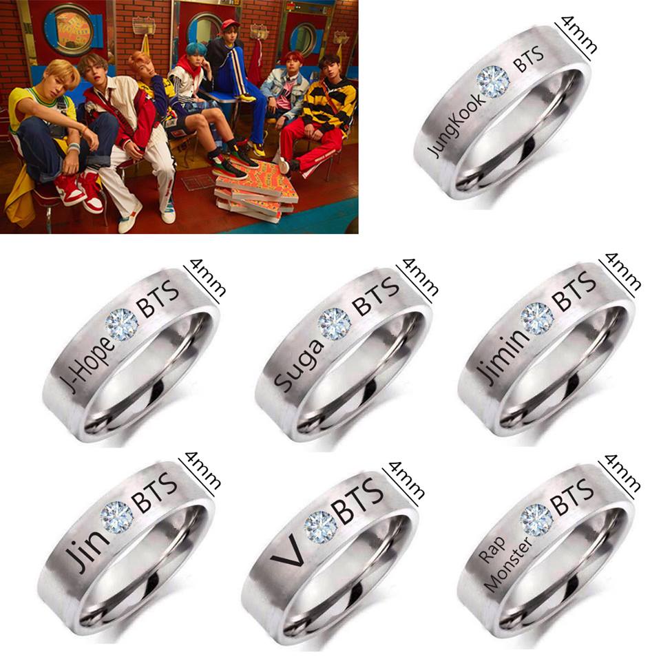 Nhẫn inox đeo tay BTS và thành viên