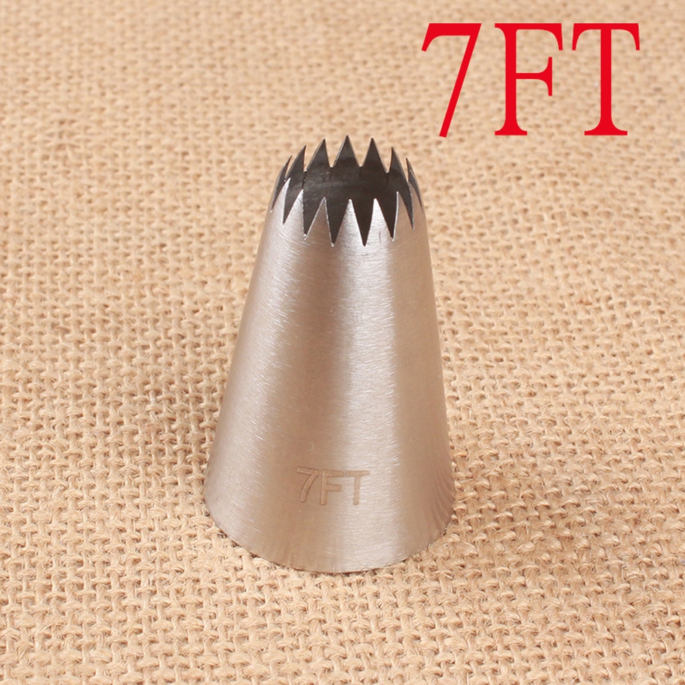 QINJUE #7FT Stainless Steel Kitchen Accessories Pastry Tips Cupcake Cookie Icing Piping Nozzles