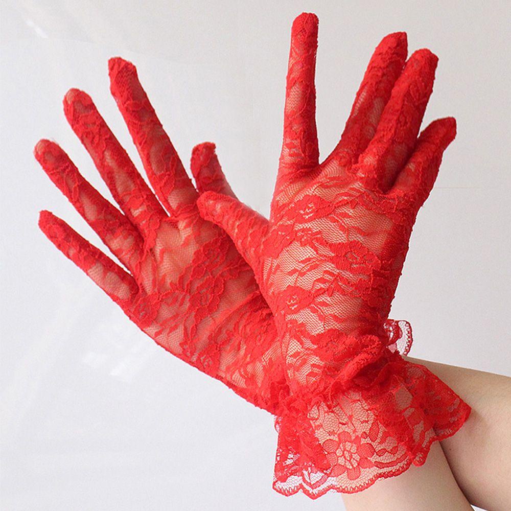 Găng Tay Lái Xe Ren Hoa Thoáng Khí Cho Cô Dâu VANES1