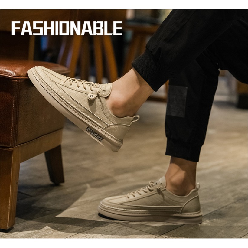 Giày Thể Thao Nam 💖FREESHIP💖 Giày Da Buộc Dây- Phong Cách Trẻ Trung Năng Động | BigBuy360 - bigbuy360.vn