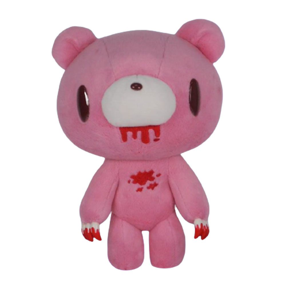 20cm/7.9in Gloomy Bear Plush Toy Bloodthirsty Pink Bear Soft Stuffed Pillow Doll For Kids Birthday Christmas Halloween Gifts