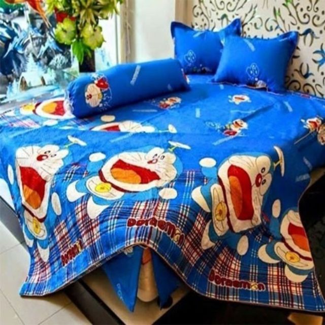 TRỌN BỘ 5 MÓN CHĂN DRAP ÁO GỐI COTTON POLY